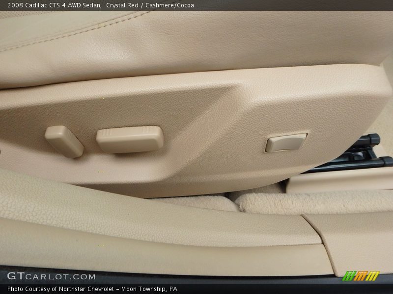 Crystal Red / Cashmere/Cocoa 2008 Cadillac CTS 4 AWD Sedan