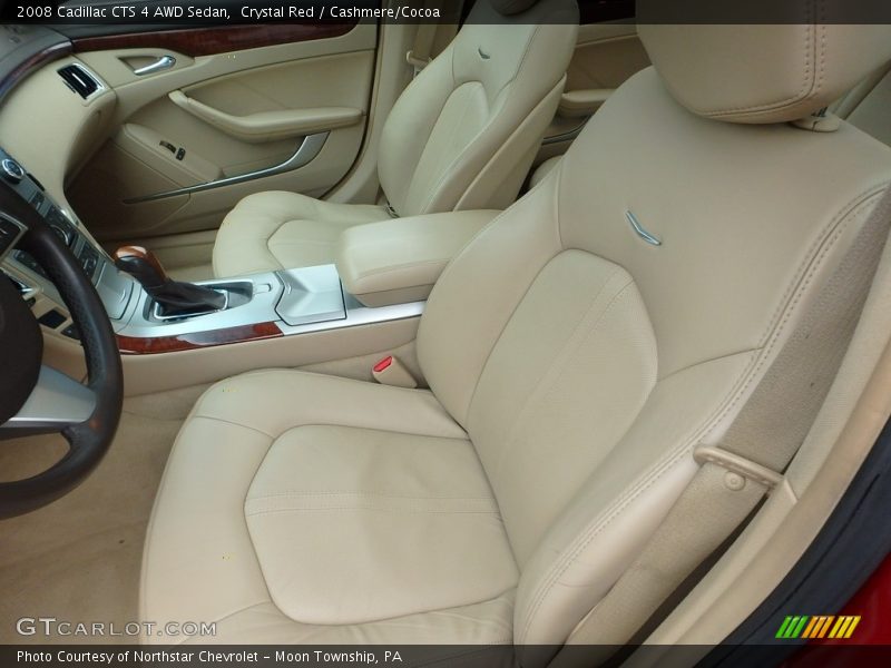 Crystal Red / Cashmere/Cocoa 2008 Cadillac CTS 4 AWD Sedan