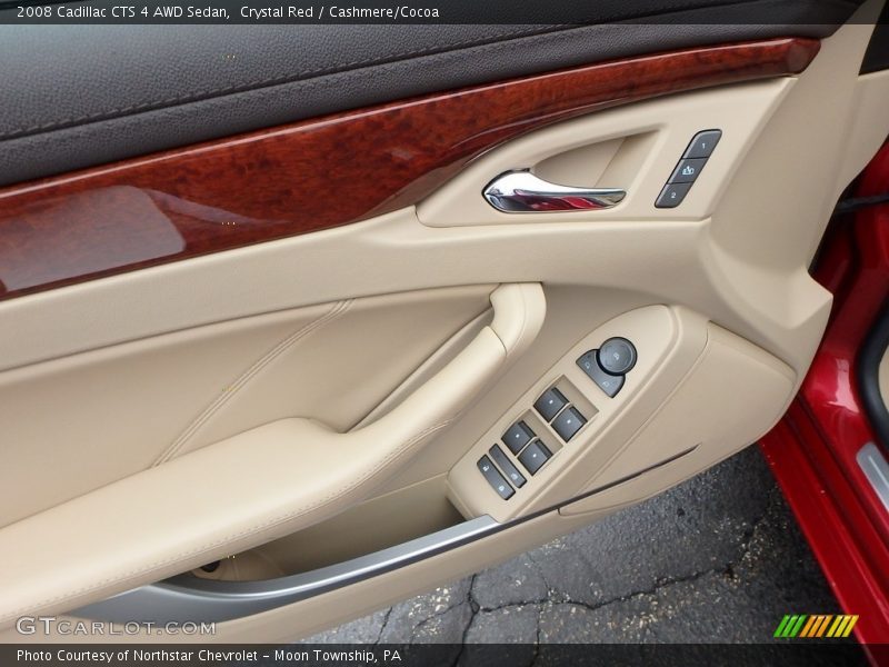 Crystal Red / Cashmere/Cocoa 2008 Cadillac CTS 4 AWD Sedan