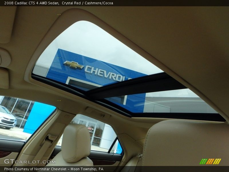 Crystal Red / Cashmere/Cocoa 2008 Cadillac CTS 4 AWD Sedan