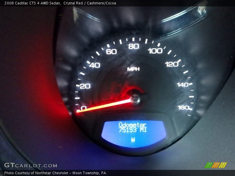 Crystal Red / Cashmere/Cocoa 2008 Cadillac CTS 4 AWD Sedan