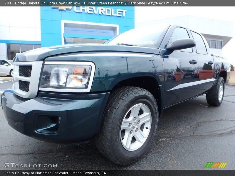 Hunter Green Pearlcoat / Dark Slate Gray/Medium Slate Gray 2011 Dodge Dakota Big Horn Crew Cab 4x4