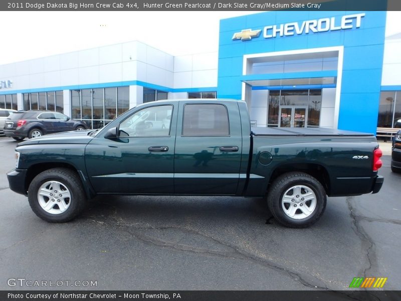 Hunter Green Pearlcoat / Dark Slate Gray/Medium Slate Gray 2011 Dodge Dakota Big Horn Crew Cab 4x4