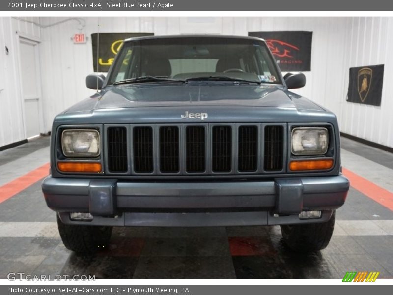 Steel Blue Pearl / Agate 2001 Jeep Cherokee Classic 4x4