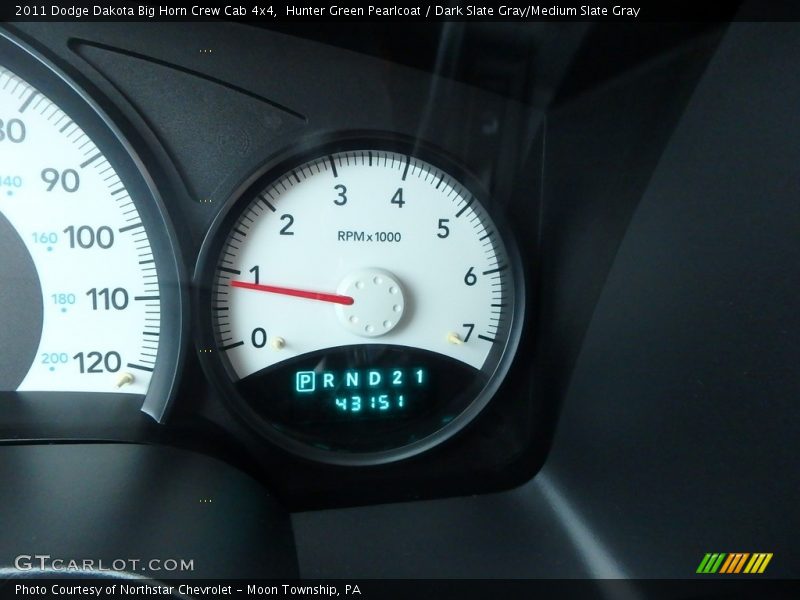 Hunter Green Pearlcoat / Dark Slate Gray/Medium Slate Gray 2011 Dodge Dakota Big Horn Crew Cab 4x4