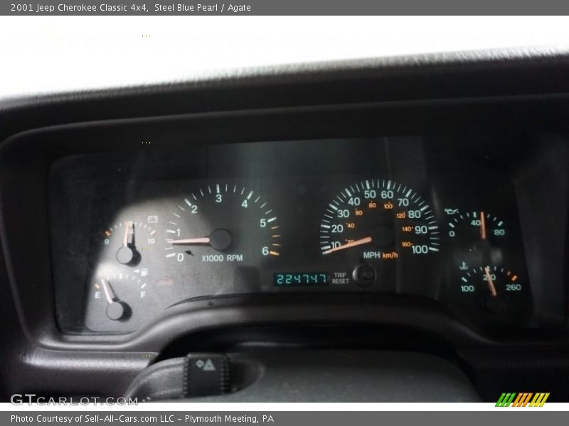 Steel Blue Pearl / Agate 2001 Jeep Cherokee Classic 4x4