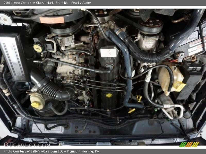Steel Blue Pearl / Agate 2001 Jeep Cherokee Classic 4x4