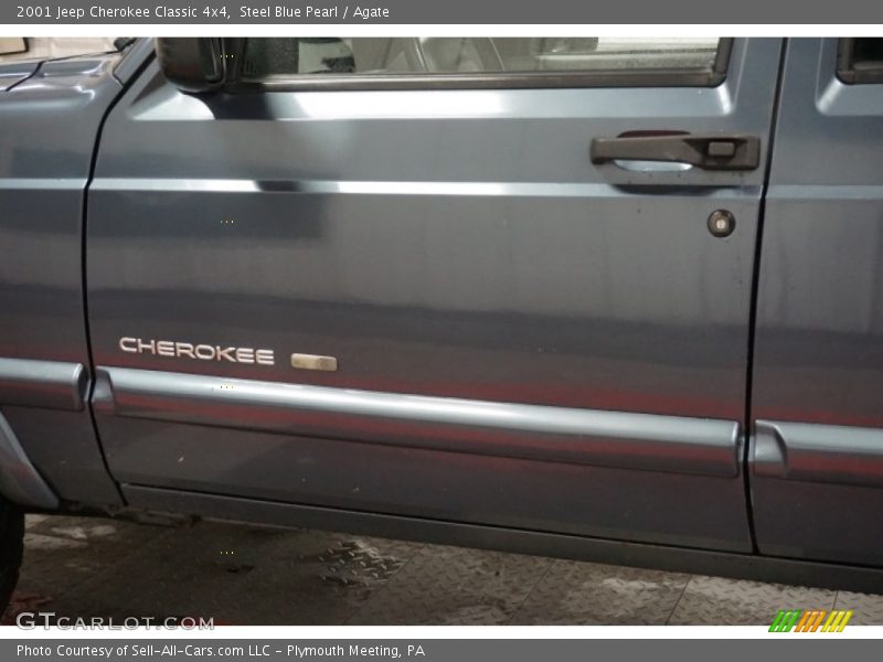 Steel Blue Pearl / Agate 2001 Jeep Cherokee Classic 4x4