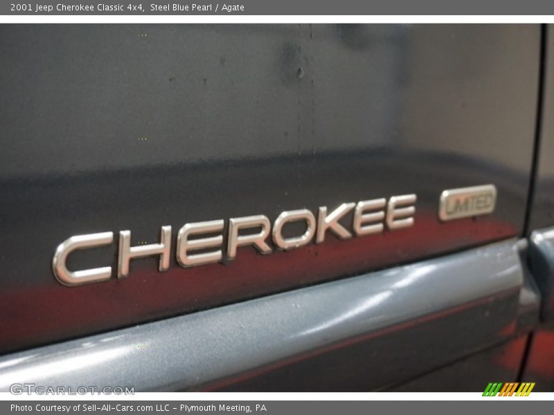 Steel Blue Pearl / Agate 2001 Jeep Cherokee Classic 4x4