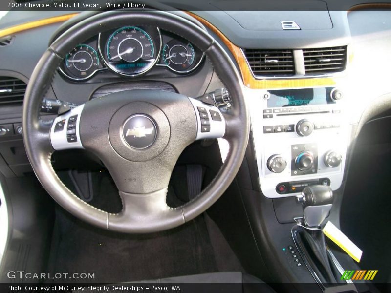 White / Ebony 2008 Chevrolet Malibu LT Sedan