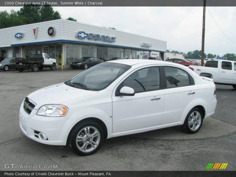 Summit White / Charcoal 2009 Chevrolet Aveo LT Sedan