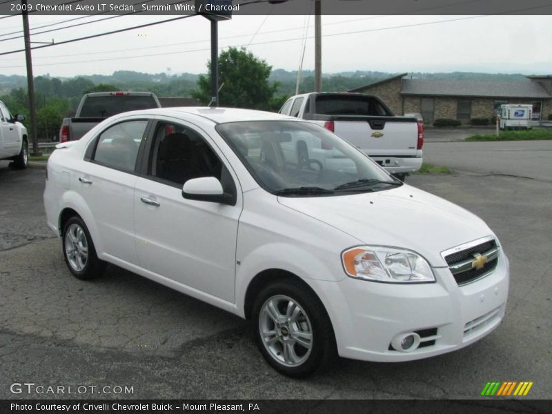 Summit White / Charcoal 2009 Chevrolet Aveo LT Sedan