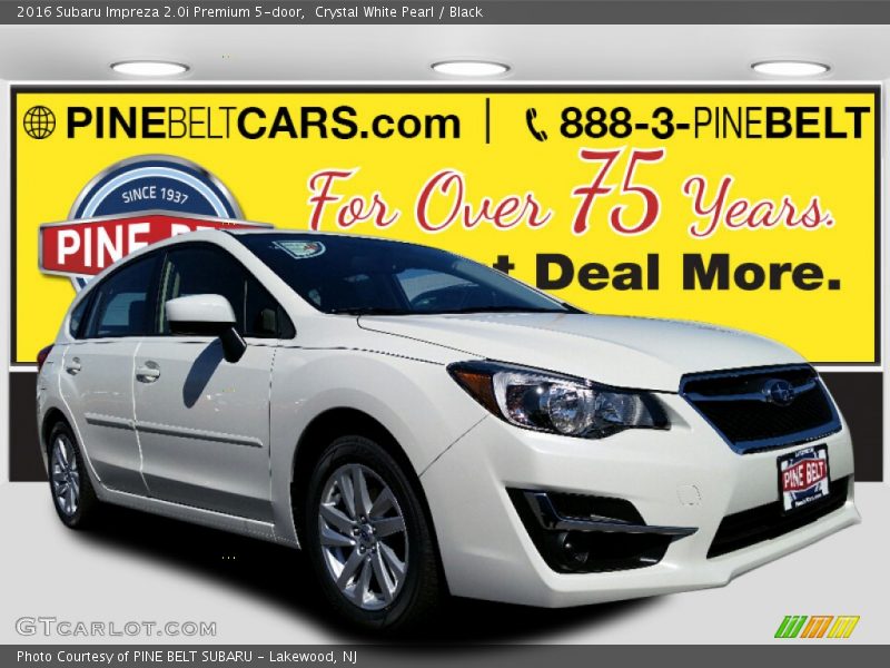 Crystal White Pearl / Black 2016 Subaru Impreza 2.0i Premium 5-door