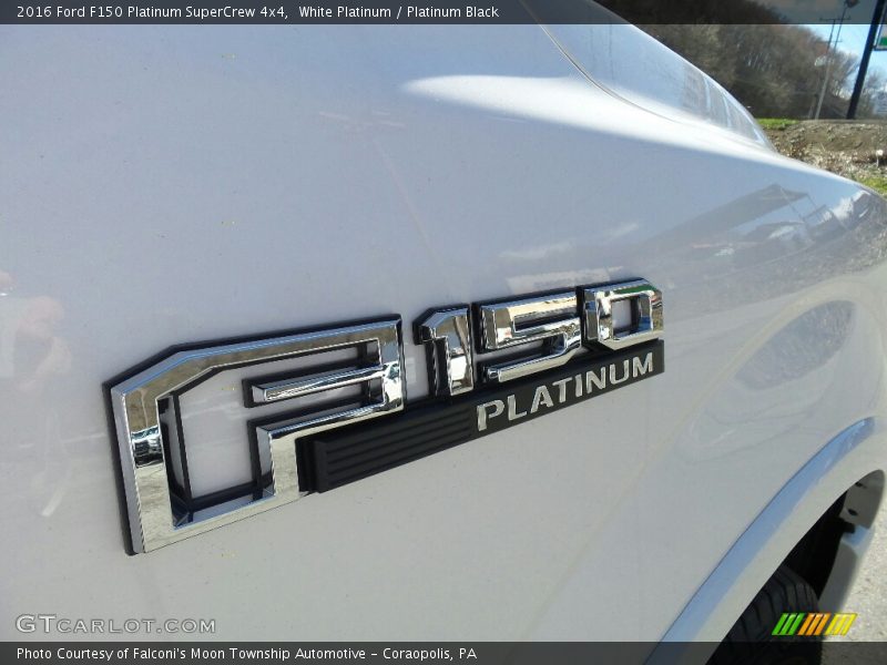 White Platinum / Platinum Black 2016 Ford F150 Platinum SuperCrew 4x4