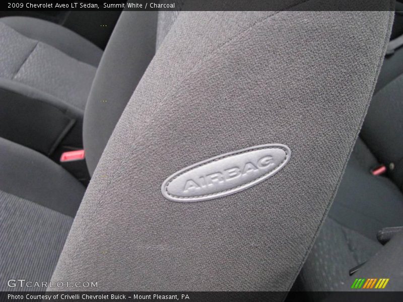 Summit White / Charcoal 2009 Chevrolet Aveo LT Sedan