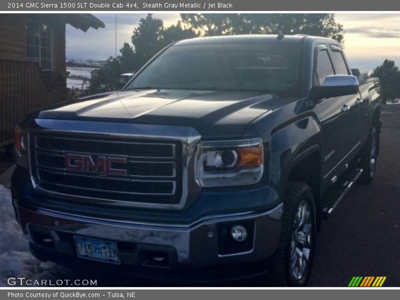 Stealth Gray Metallic / Jet Black 2014 GMC Sierra 1500 SLT Double Cab 4x4