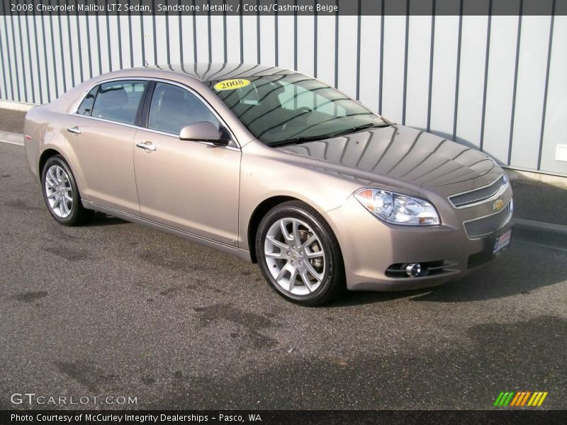 Sandstone Metallic / Cocoa/Cashmere Beige 2008 Chevrolet Malibu LTZ Sedan