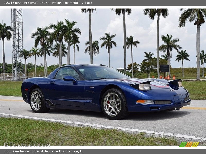 LeMans Blue Metallic / Black 2004 Chevrolet Corvette Z06