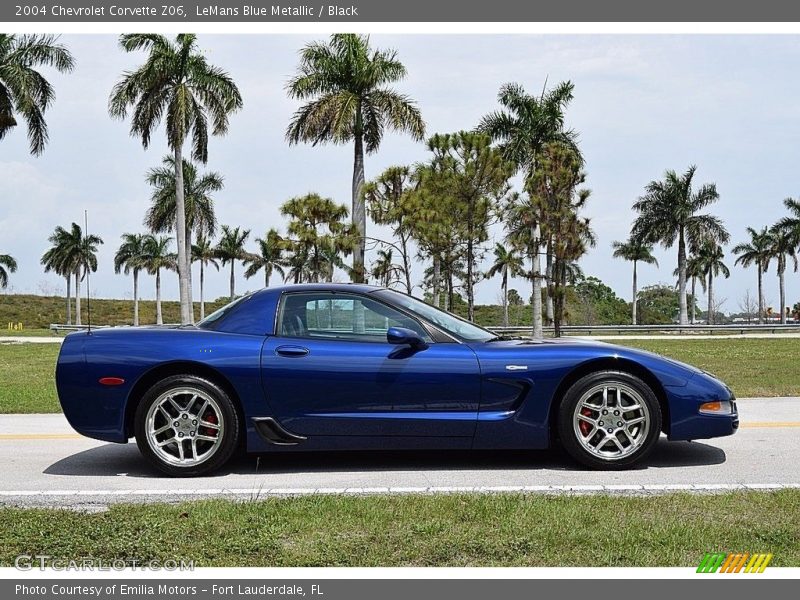 LeMans Blue Metallic / Black 2004 Chevrolet Corvette Z06