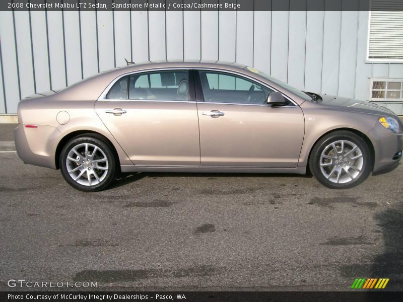 Sandstone Metallic / Cocoa/Cashmere Beige 2008 Chevrolet Malibu LTZ Sedan