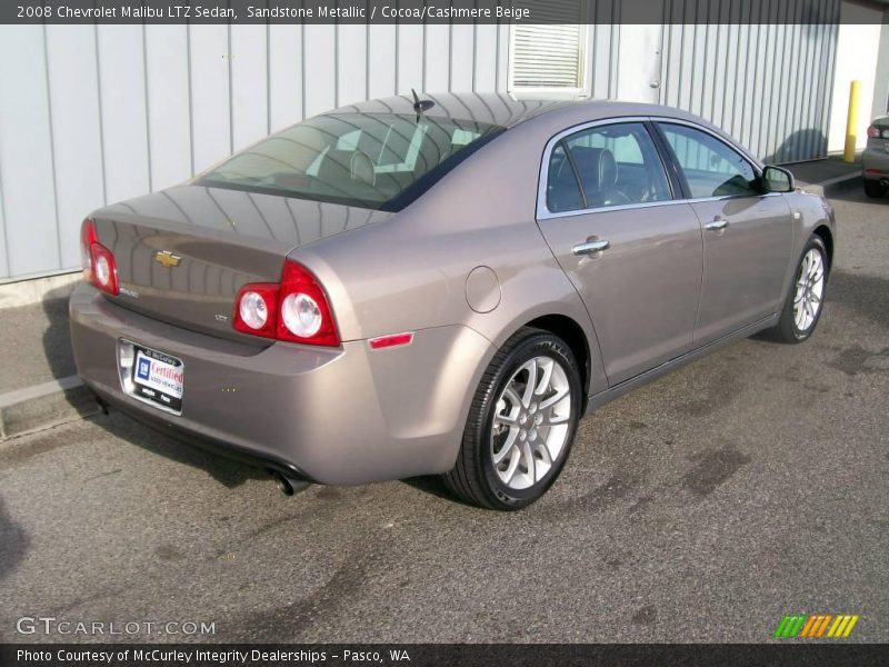 Sandstone Metallic / Cocoa/Cashmere Beige 2008 Chevrolet Malibu LTZ Sedan