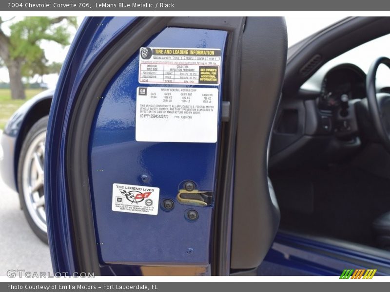 LeMans Blue Metallic / Black 2004 Chevrolet Corvette Z06