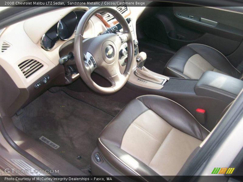Sandstone Metallic / Cocoa/Cashmere Beige 2008 Chevrolet Malibu LTZ Sedan
