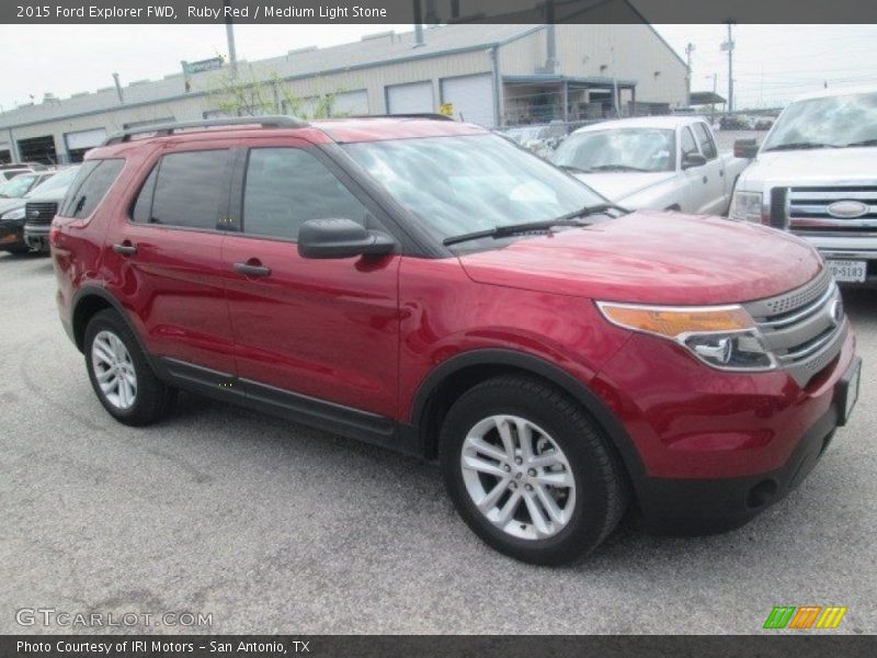 Ruby Red / Medium Light Stone 2015 Ford Explorer FWD