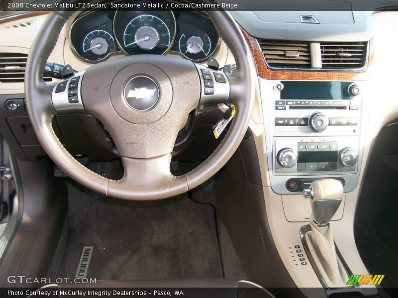 Sandstone Metallic / Cocoa/Cashmere Beige 2008 Chevrolet Malibu LTZ Sedan