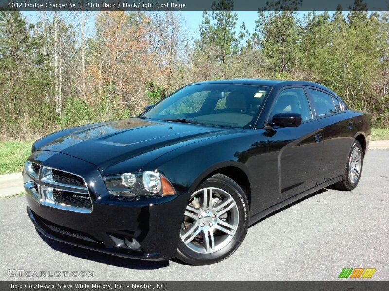 Pitch Black / Black/Light Frost Beige 2012 Dodge Charger SXT