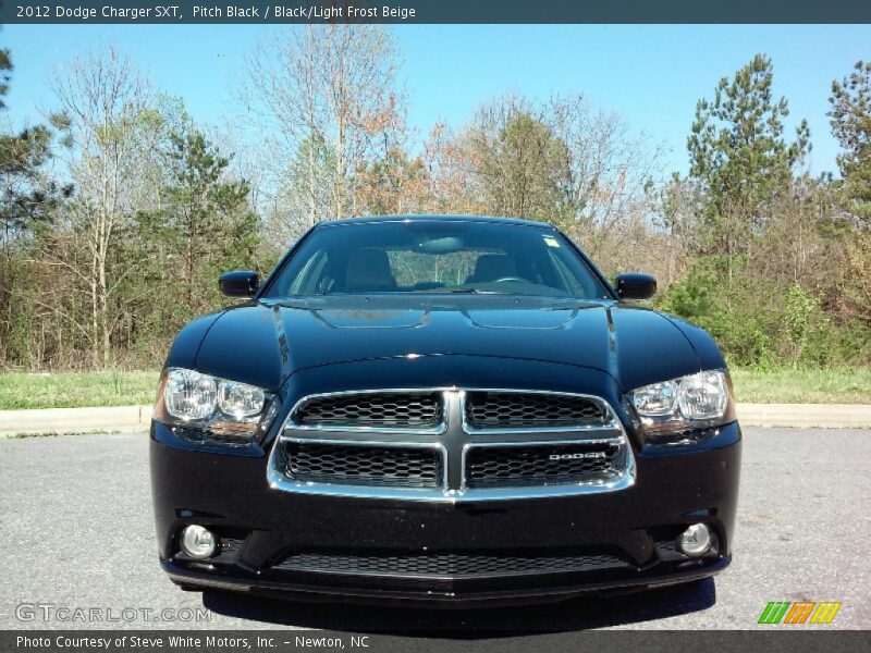 Pitch Black / Black/Light Frost Beige 2012 Dodge Charger SXT