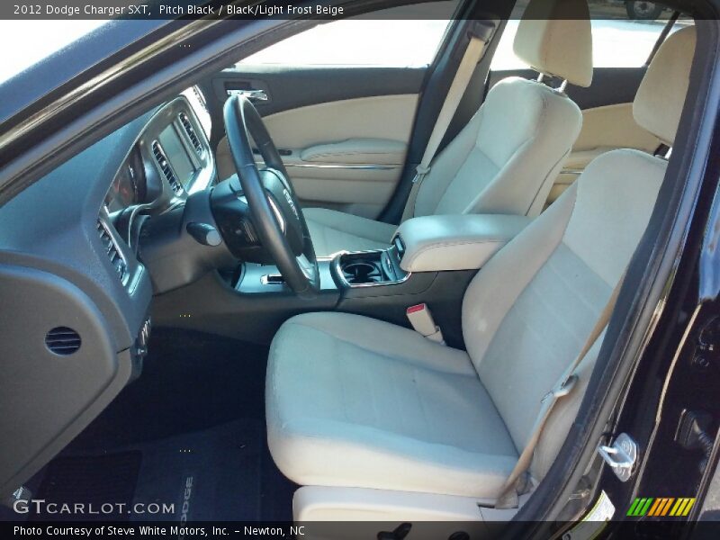 Pitch Black / Black/Light Frost Beige 2012 Dodge Charger SXT