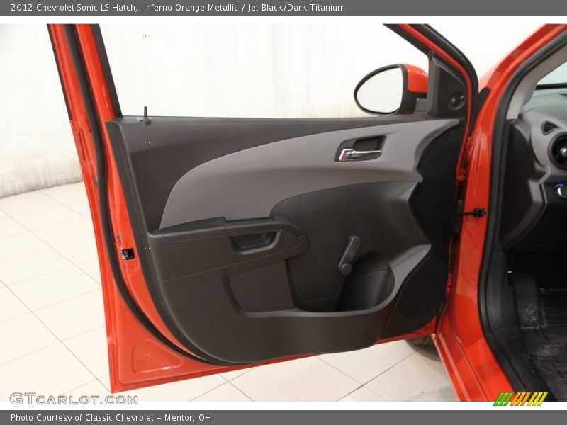 Inferno Orange Metallic / Jet Black/Dark Titanium 2012 Chevrolet Sonic LS Hatch