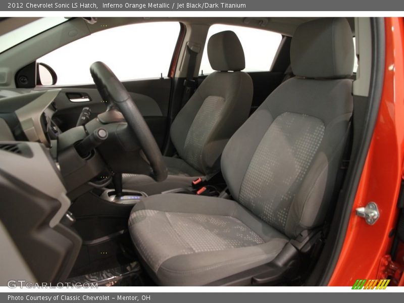 Inferno Orange Metallic / Jet Black/Dark Titanium 2012 Chevrolet Sonic LS Hatch
