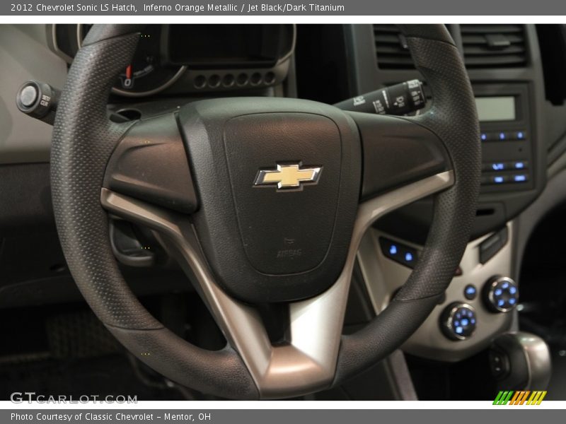 Inferno Orange Metallic / Jet Black/Dark Titanium 2012 Chevrolet Sonic LS Hatch