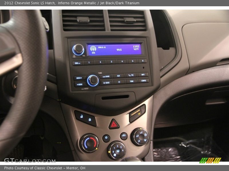 Inferno Orange Metallic / Jet Black/Dark Titanium 2012 Chevrolet Sonic LS Hatch