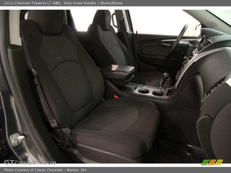 Steel Green Metallic / Ebony/Ebony 2011 Chevrolet Traverse LT AWD