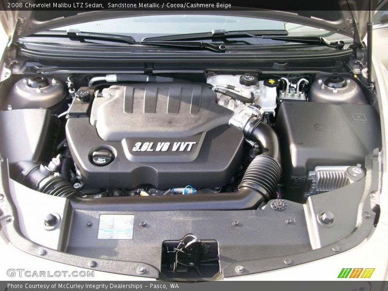 Sandstone Metallic / Cocoa/Cashmere Beige 2008 Chevrolet Malibu LTZ Sedan