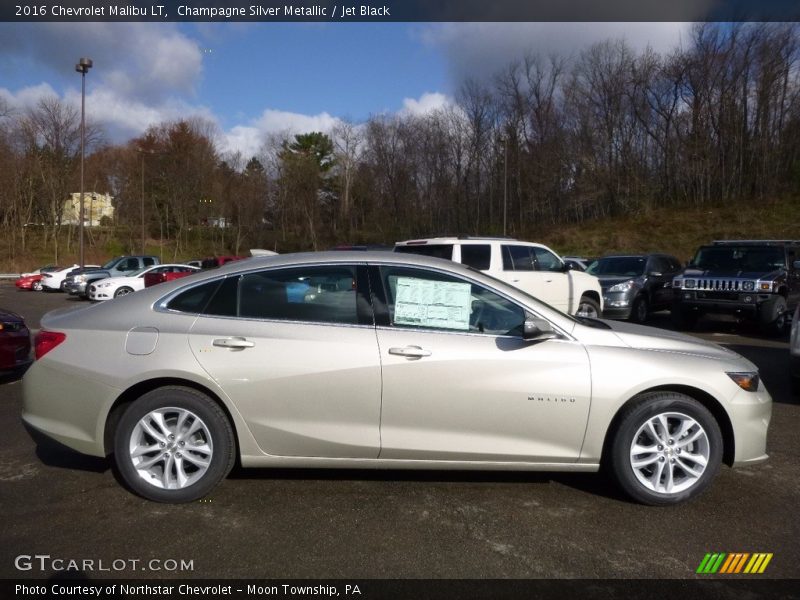 Champagne Silver Metallic / Jet Black 2016 Chevrolet Malibu LT