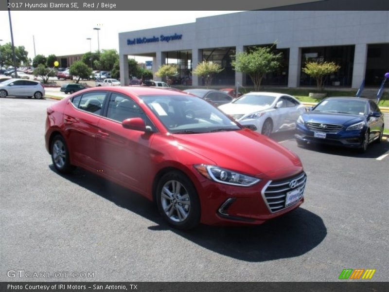 Red / Beige 2017 Hyundai Elantra SE