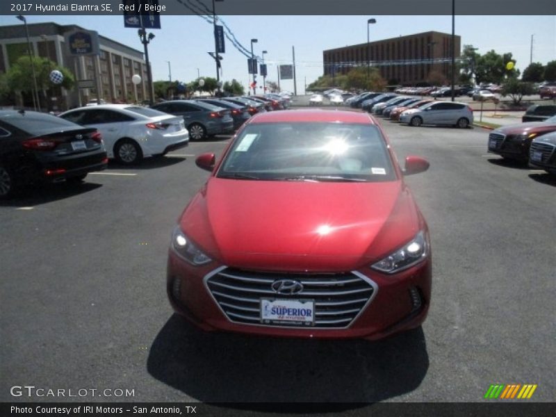 Red / Beige 2017 Hyundai Elantra SE