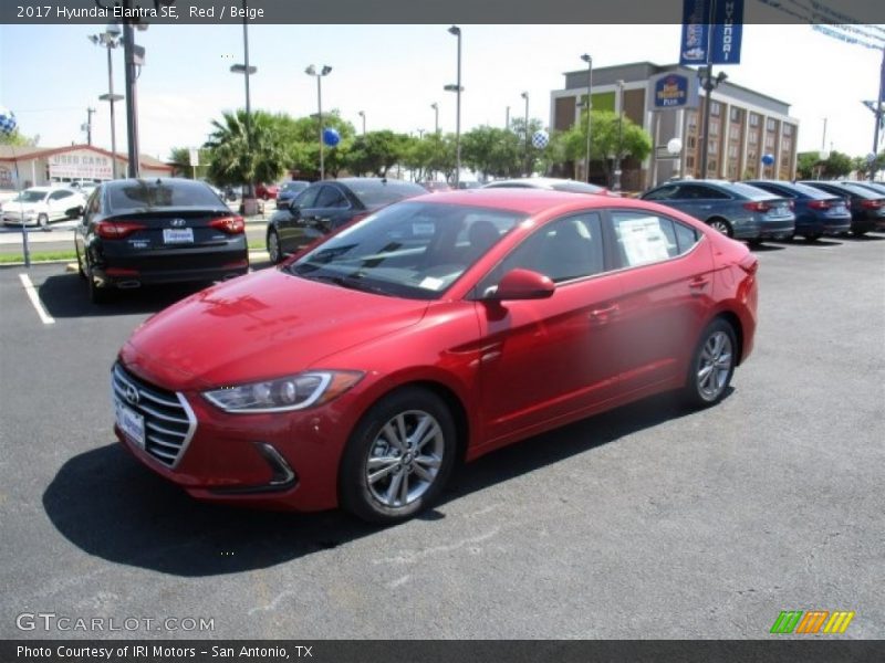 Red / Beige 2017 Hyundai Elantra SE