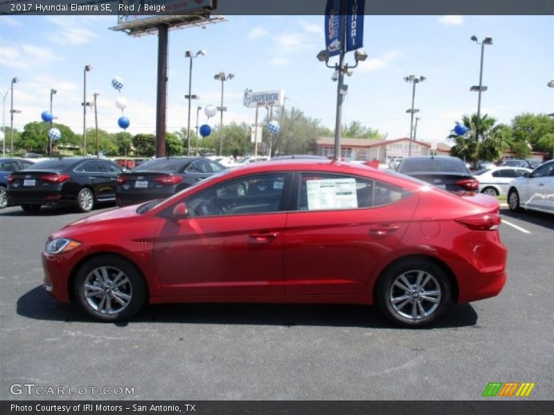 Red / Beige 2017 Hyundai Elantra SE