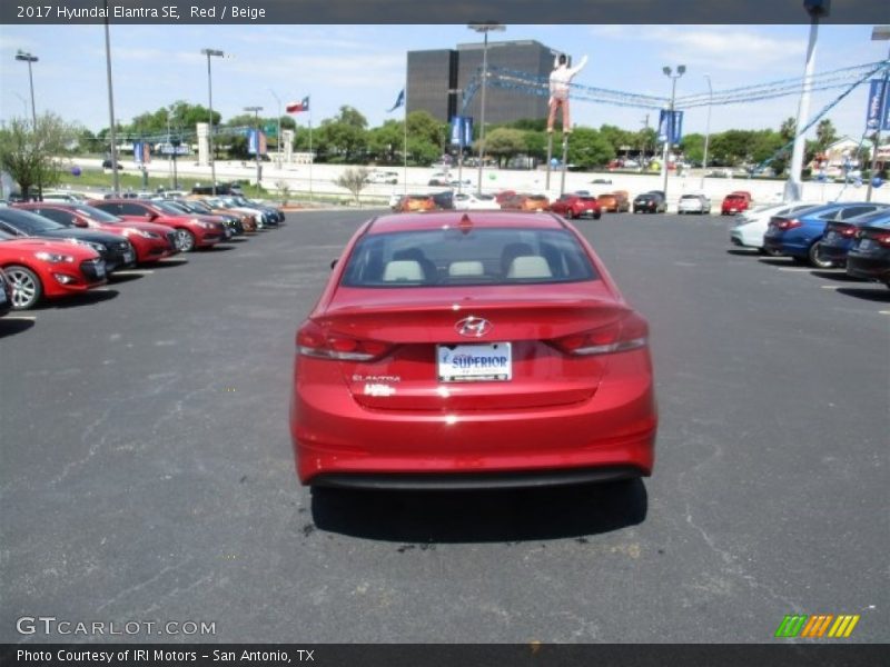 Red / Beige 2017 Hyundai Elantra SE