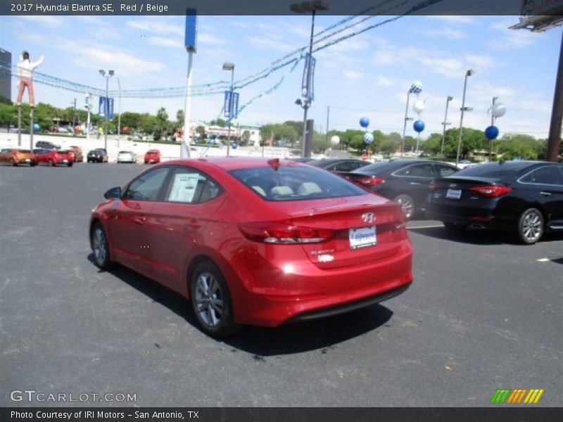 Red / Beige 2017 Hyundai Elantra SE