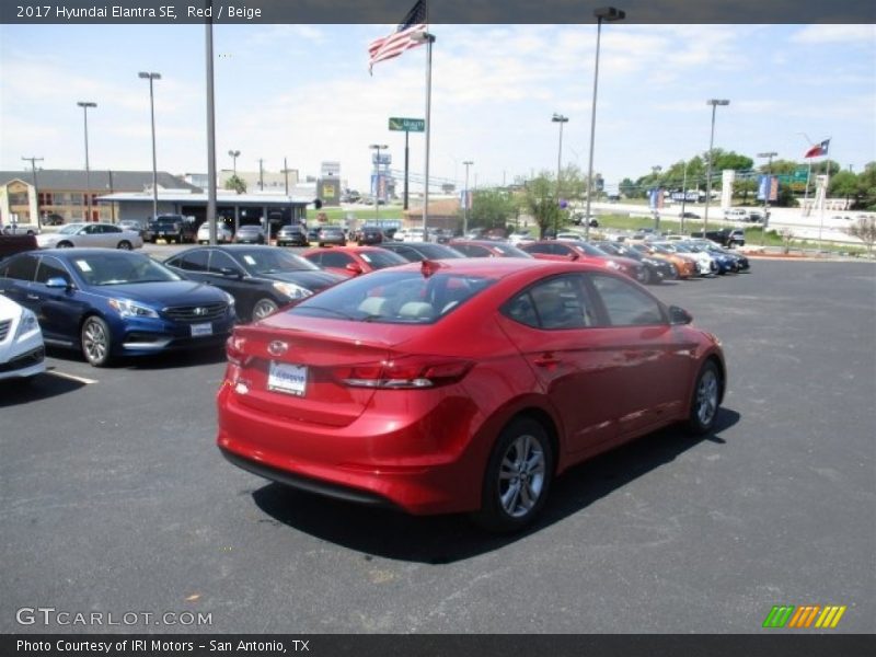 Red / Beige 2017 Hyundai Elantra SE