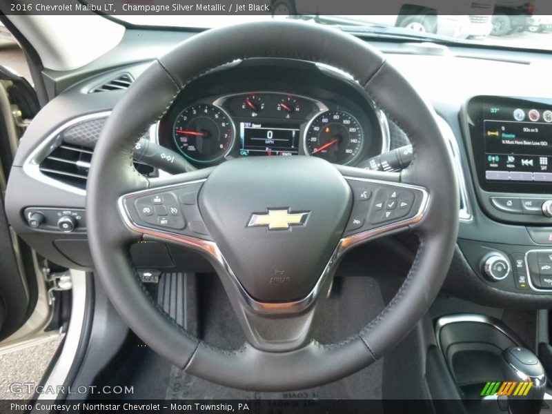 Champagne Silver Metallic / Jet Black 2016 Chevrolet Malibu LT