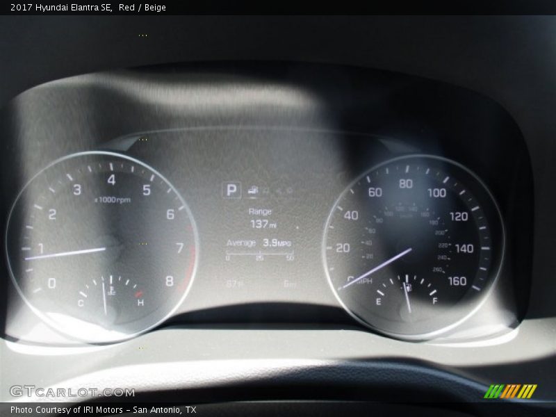 Red / Beige 2017 Hyundai Elantra SE