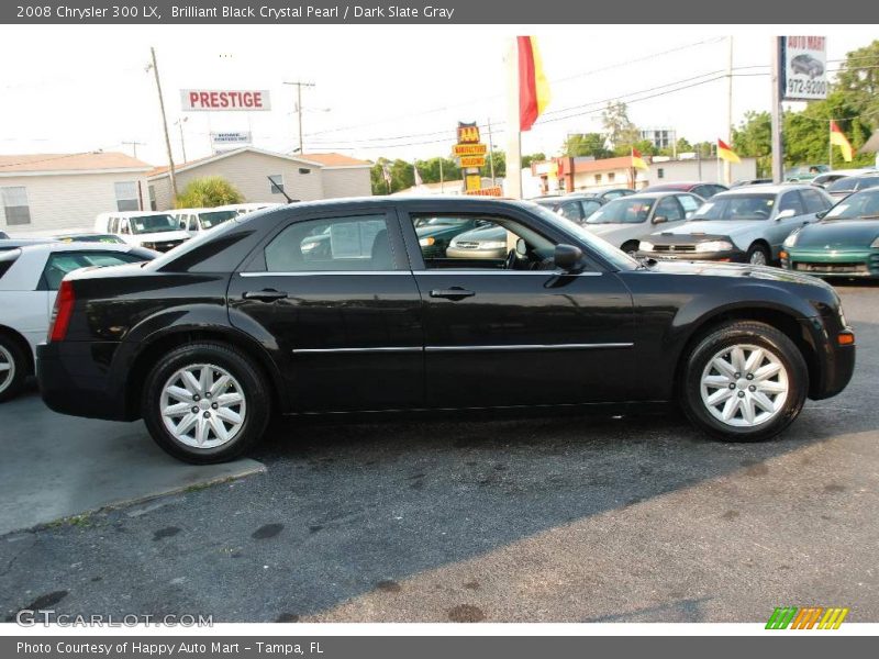 Brilliant Black Crystal Pearl / Dark Slate Gray 2008 Chrysler 300 LX