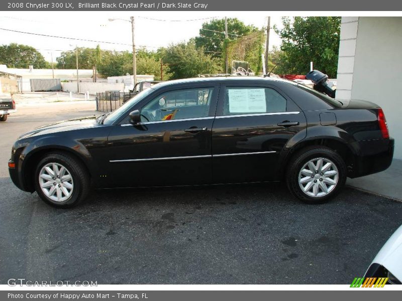 Brilliant Black Crystal Pearl / Dark Slate Gray 2008 Chrysler 300 LX